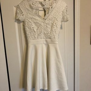 White Formal Crocheted Dress